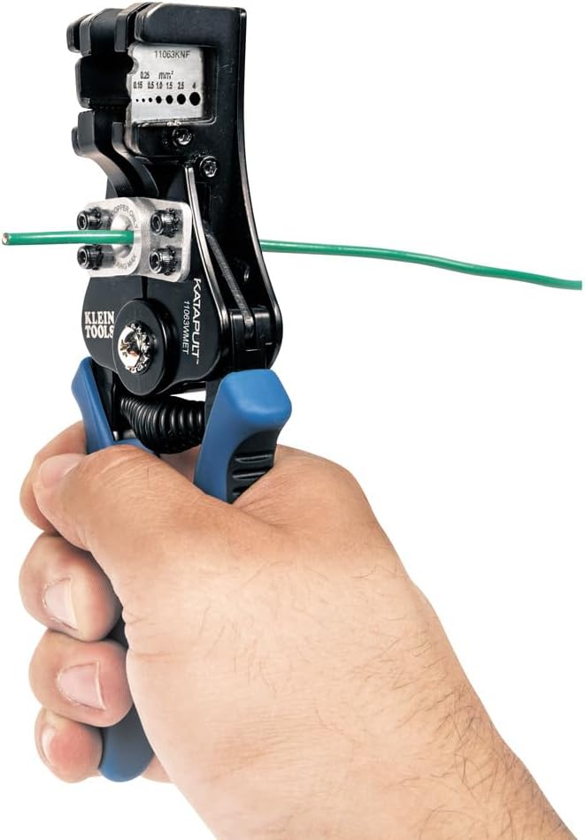 Klein Tools 11063W Wire Cutter/Stripper, Heavy Duty Automatic Tool for 8-20 AWG Solid and 10-22 AWG Stranded Electrical Wire - Image 5